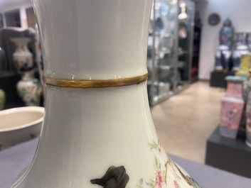 A Chinese famille rose 'playing boys' vase, Qianlong mark, Republic
